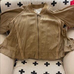 Light Brown Bomber Jacket